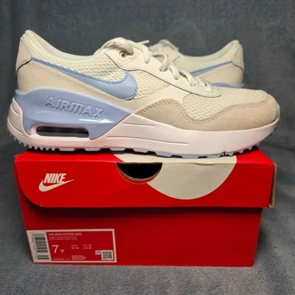 Nike Air Max Systm (GS) Summit White/Cobalt Bliss Size 7Y or Womens 8.5